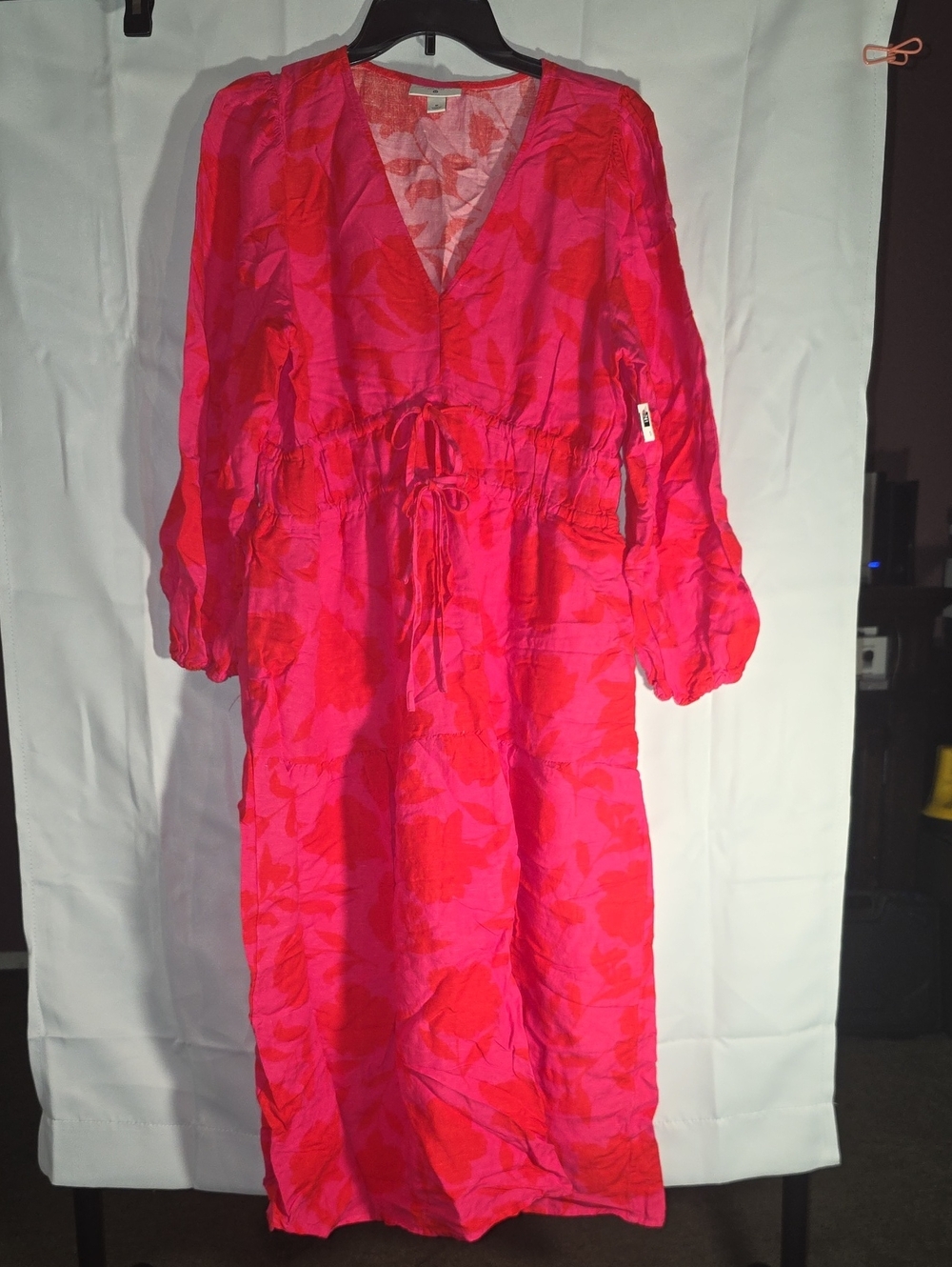 Kate Spade Pink & Red Floral Midi Dress